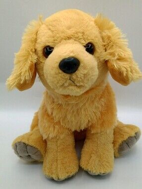 12" WILD REPUBLIC Cuddlekins Beanbag  PLUSH Golden Retriever PUPPY Dog B4